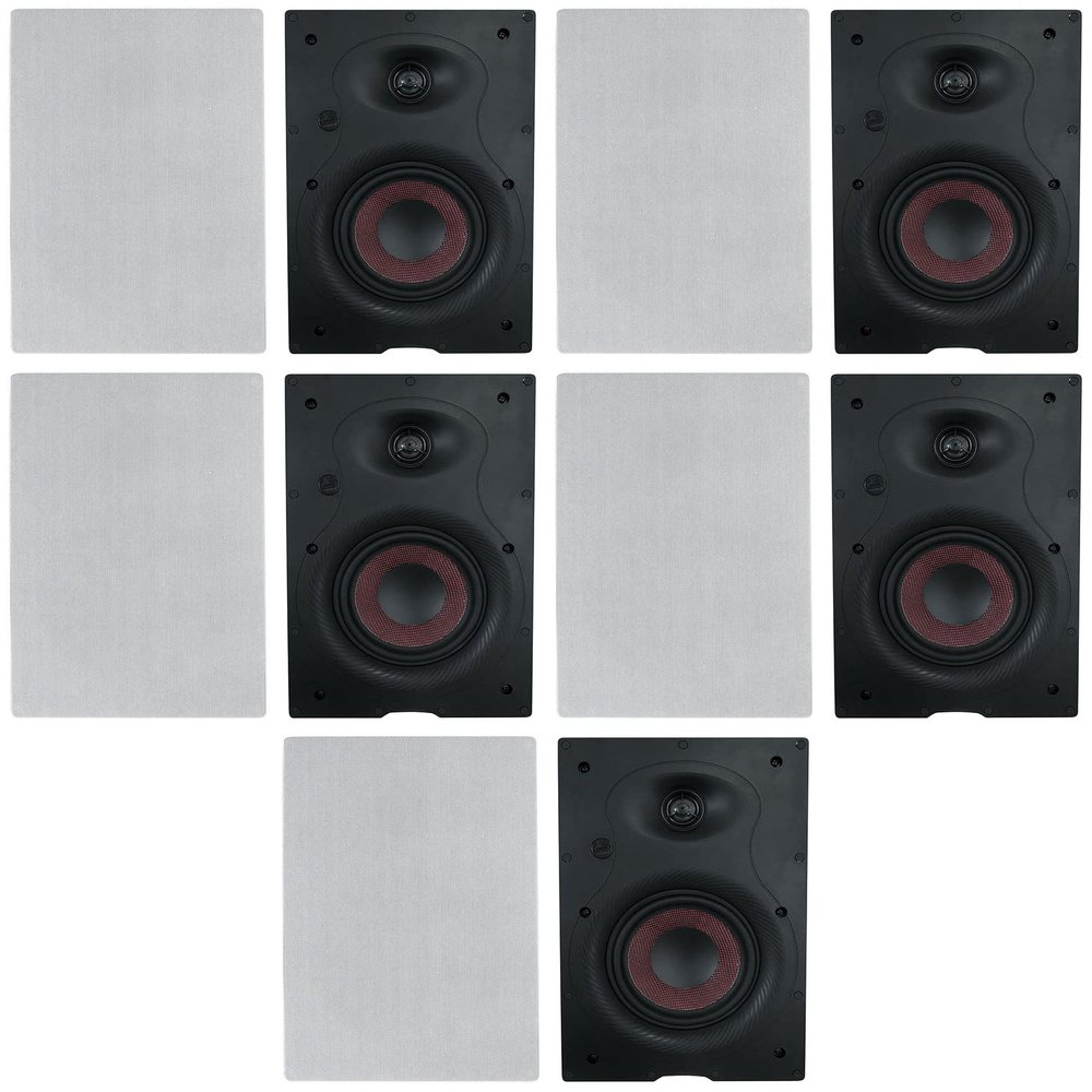 Rockville Pair WA658 6.5" in-Wall Home Speakers w Kevlar Woofer+Silk Dome Tweeter