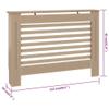 GOLINPEILO Brown Radiator Cover MDF Heater Cover Cabinet Shelf Household Appliance Heating Accessories, Living Room Furniture Decor, 44.1" x 7.5" x 32.1"/Horizontal Style view 2