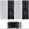 Rockville BLUAMP 150 Bundle: Home Stereo Bluetooth Amplifier Receiver Optical/Phono/RCA, (2) Pair WA658 6.5-in in-Wall Home Speakers with Glass Fiber Cone Woofer and Silk Dome Tweeter, 3-Items view 1