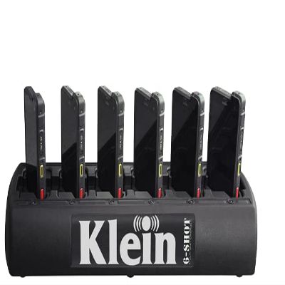 Klein Electronics 6-Shot Slim Charger for Sonim XP8 Phones, 6 Interchangeable Pods, 15V Output, Desk Charger