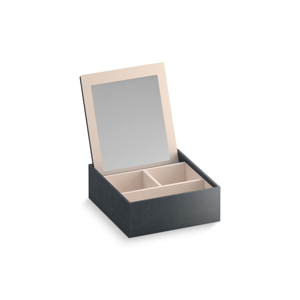 Kohler 33589-1WT K-33589-1WT Jewelry Box Vanities, 3 Separate Sections for Jewerly Storage and Organization, Mohair Grey