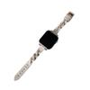 Slim Braided Leather Watch Band, Womens Leather Watch Band, Apple Watch Band, Watch Accessories, Apple Watch Strap (Black Connector (38/40/41mm), Beige Band) view 1