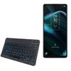 BoxWave Keyboard Compatible with TCL Stylus 5G - SlimKeys Bluetooth Keyboard - with Backlight, Portable Slim LED 7 Colors - Jet Black view 1