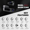 Miofive Dash Cam Front and Rear, 4K+2K Dual Dash Camera for Cars with 5G WiFi, GPS, 3840 UHD Recorder, Built-in 128G eMMC Storage, Night Vision, Motion Detection, G Sensor Powered by Super Capacitor view 2