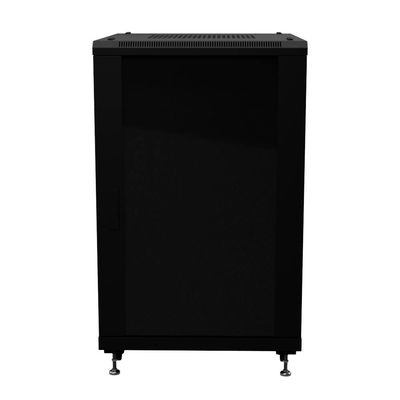 NavePoint 18U AV Rack Cabinet, 28 in Depth, Cold-Rolled Steel, Black
