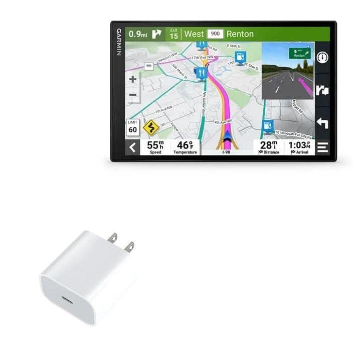 BoxWave Charger Compatible with Garmin DriveSmart 86 - PD GAN miniCube (30W), 30W Tiny PD GAN Type-C Wall Charger - Winter White