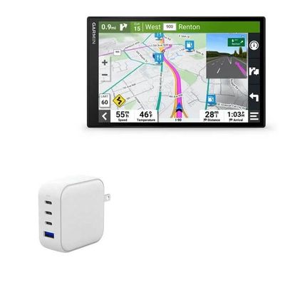 BoxWave Charger Compatible with Garmin DriveSmart 86 - PD miniCube (100W), 100W 3 PD Port Wall Charger International - Winter White