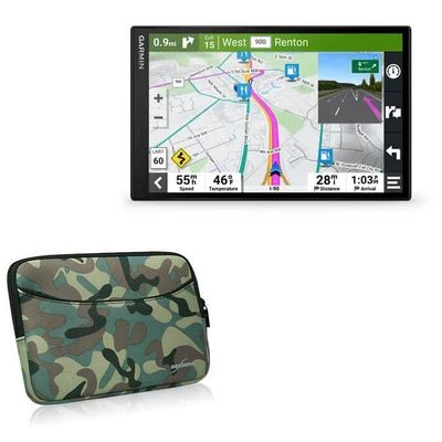 BoxWave Case Compatible with Garmin DriveSmart 86 - Camouflage Suit with Pocket, Neoprene Camo Suit Zipper Pocket for Storage