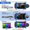 Rsrteng CCTV Camra Tester,IPC-7600CADH Plus 8K 32MP IP Camera Test with Cable Tracer 4K 8MP AHD CVI TVI CVBS Coaxial Camera Tester 7 Touch Screen Monitor Support HD VGA TDR Audio POE RS485 view 4