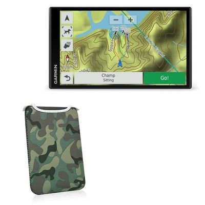 BoxWave Case Compatible with Garmin DriveTrack 71 - Camouflage SlipSuit, Slim Design Camo Neoprene Slip On Pouch