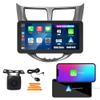 Kunfine Car CarPlay Android Auto Navigation Stereo GPS Radio Display 10.33" QLED Touchscreen Headunit Tablet Media Player for Hyundai Accent 12-17, if Applicable Octa Core 4G+64G Silver view 1