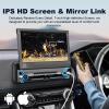2026 7-inch Motorized Flip-Out Single Din Car Stereo with Apple CarPlay & Android Auto, Bluetooth, HD Touchscreen, Backup Camera, USB/SD/AUX Input, AM/FM Radio, Subwoofer Support & DSP view 3