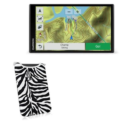BoxWave Case Compatible with Garmin DriveTrack 71 - Zebra Plush SlipSuit, Animal Print Padded Soft Sleeve