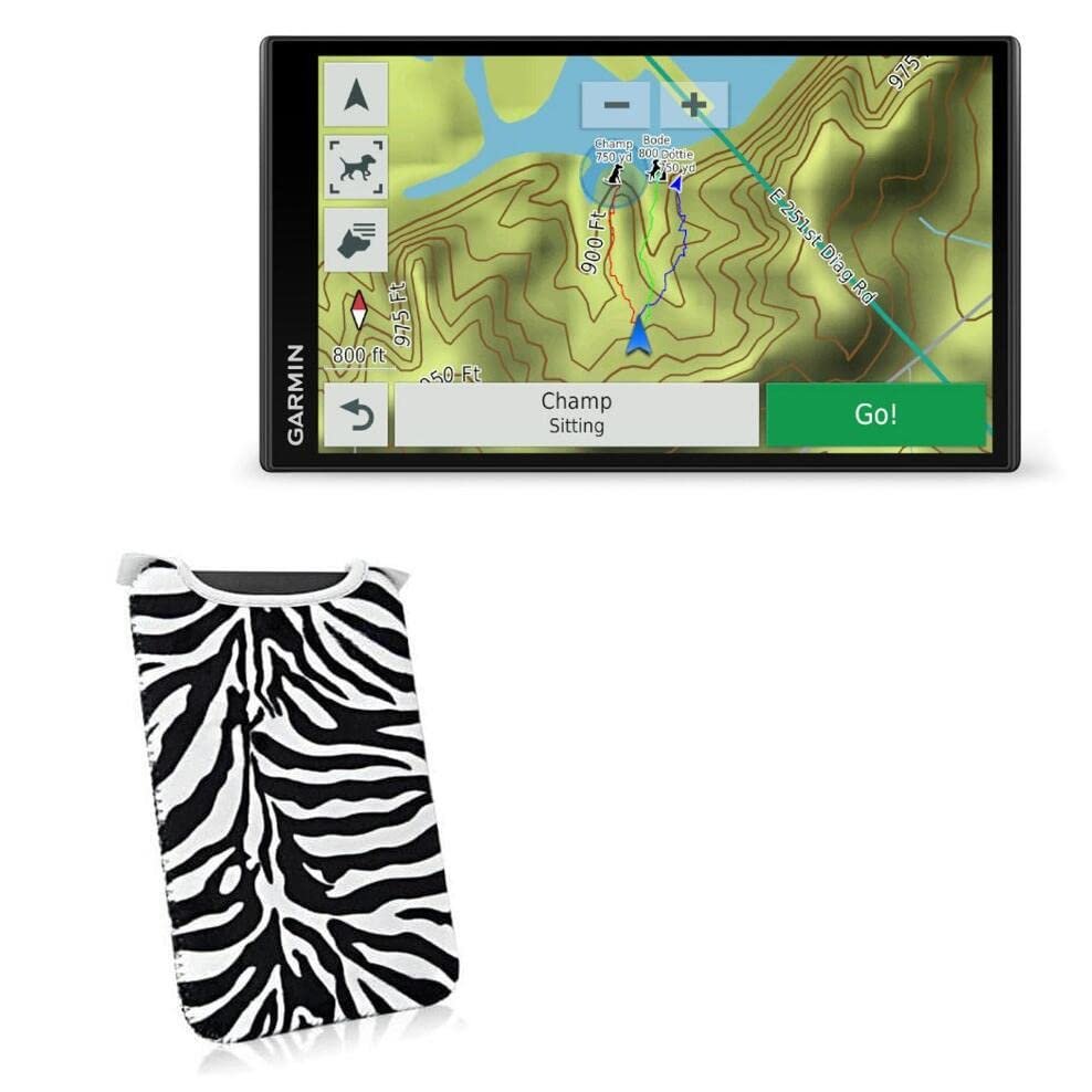BoxWave Case Compatible with Garmin DriveTrack 71 - Zebra Plush SlipSuit, Animal Print Padded Soft Sleeve