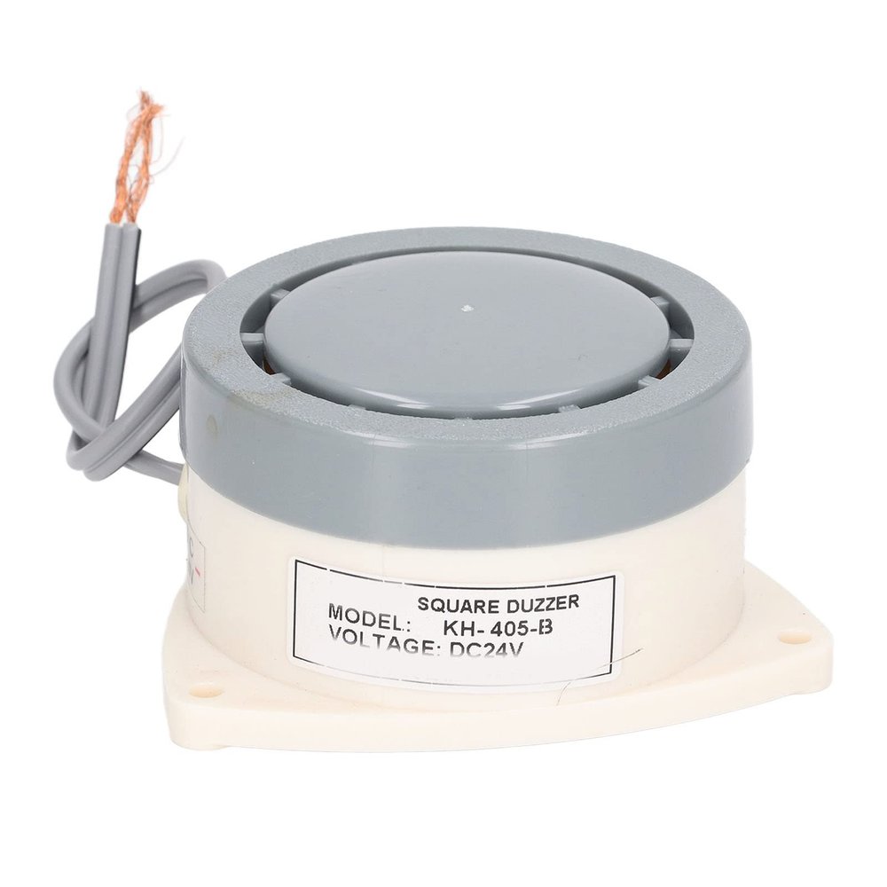 BERM Electronic Alarm Buzzer, Continuous Beep Sounder 60DB Alarm Ringer Round Flame Retardant PC Electronic Component DC24V Buzzer(DC24V)