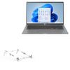 BoxWave Stand and Mount Compatible with LG Gram 15 (15Z95N) - Pocket Aluminum Stand 3-in-1, Portable Multi Angle Viewing Riser - Metallic Silver view 1