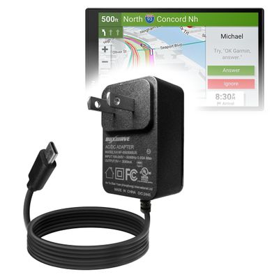BoxWave Charger Compatible with Garmin DriveSmart 76 - Wall Charger Direct (15W), Rapid Charge Your Device with Built-in 3ft Cable