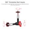 Camnoon 7 Inch Adjustable Articulating Friction Magic Arm Flexible Extension Bracket Aluminum Alloy with Dual 1/4 Inch Screw 360 Rotatable for Video Monitor LED Light Flash view 4