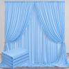 20 ft x 10 ft Wrinkle Free Baby Blue Backdrop Curtains for Parties, 4 Panels 5 ft x 10 ft Polyester Light Blue Photo Backdrop Curtain Drapes for Birthday Wedding Party Baby Shower Photography view 1