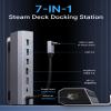JSAUX Docking Station for Steam Deck/Rog Ally/Legion Go, 7-in-1 Steam Deck Dock with HDMI 4K@60Hz, DisplayPort, Gigabit Ethernet, USB A 3.2 and 100W Charge Compatible with Steam Deck OLED-HB0702 view 2