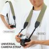 Padwa Lifestyle Light Green Camera Strap - 2" Wide Cotton Woven Genuine Leather Head Camera Straps,Complimentary 2 Pcs Quick Release Clips for All DSLR/SLR Cameras, Binoculars and Drone Remote Control view 4
