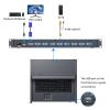Yinker 8 VGA Port Rack Mount LCD KVM w/15.6 inch Monitor, LCD KVM Console for 1U 19'' Rack 600-800mm Network Server Cabinet + Keyboard TouchPad + 8 Pack Cables view 2