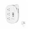 Alitayee 20W USB C Power Strip with 3 Outlets and USB C Fast Charging for iPhone, QC 3.0 Charger, Flat Plug and 3ft Wrapped Around Extension Cord for Cruise Travel Home Office Dorm