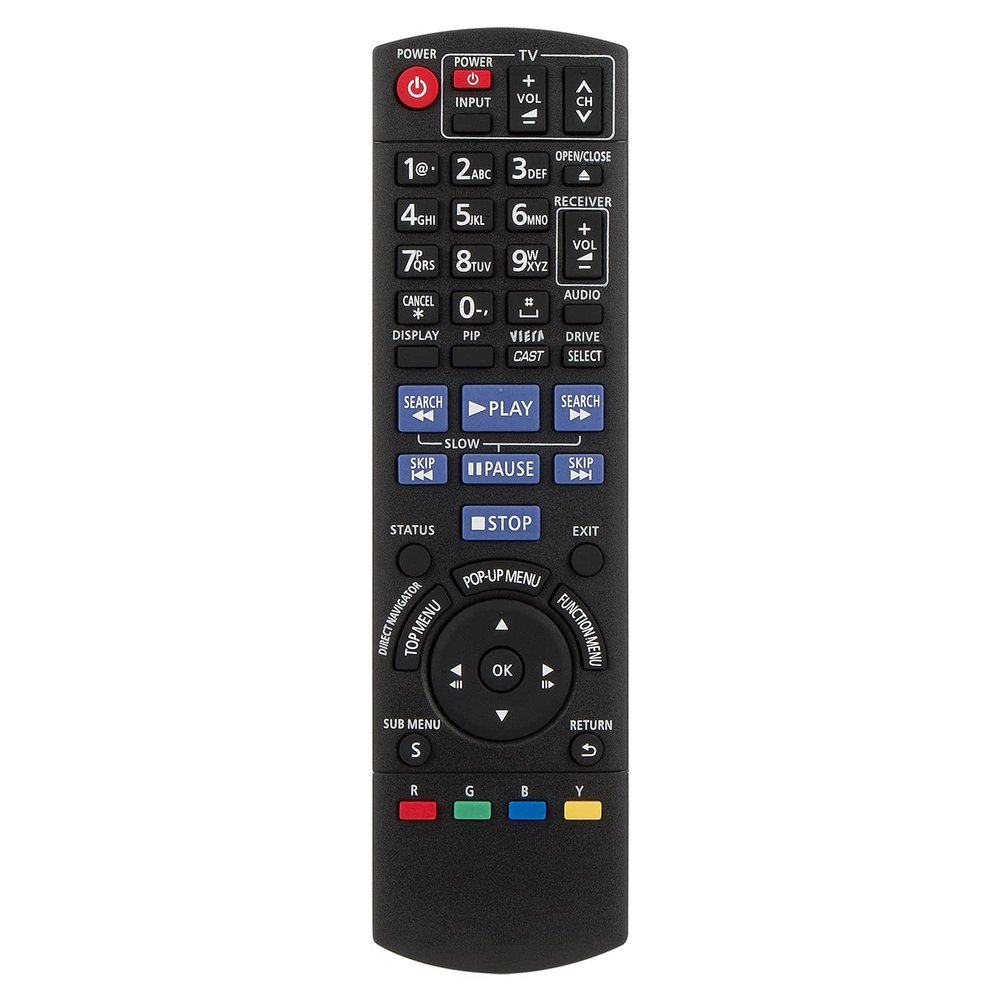 PERFASCIN N2QAKB000076 Replace Remote Control Fit for Panasonic blu-ray disc Player DMP-BD45 DMP-BD65 DMP-BD85 RTN2QAKB000076 DMP-BD85K DMP-BD655 DMP-BDT100 DMP-BDT100P