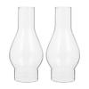 STOBOK Oil Lamp Globe Replacement 2Pcs Oil Lamp Chimney Clear Clear Glass Chimney Lamp Shade Handblown Kerosene Lamp Shade Replacement for Vintage Oil Kerosene Lamps Oil Lamp Chimney view 1