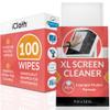 iCloth XL Screen Cleaning Wipes, Lint-Free and Streak-Free, Fast-Drying, Removes Dust, Fingerprints, and Smudges (100 XL Wipes) view 1