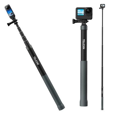 TELESIN G3 Invisible Selfie Stick (120cm/47.2"), Carbon Fiber Extension Pole for DJI Osmo Nano 360 Action 6 5 Pro 4 Pocket 4 3 GoPro 13 12 11 10 9 Insta360 X5 X4 X3 Go3 Ace Pro 2 Accessory
