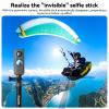 TELESIN G3 Invisible Selfie Stick (120cm/47.2"), Carbon Fiber Extension Pole for DJI Osmo Nano 360 Action 6 5 Pro 4 Pocket 4 3 GoPro 13 12 11 10 9 Insta360 X5 X4 X3 Go3 Ace Pro 2 Accessory view 2