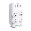 360 Electrical Revolve Wall Tap Power Surge Protector with 4 USB Ports, 4 24 W Rotating Outlets, Multi Plug Outlet Splitter, Adapter for Electric Wall Outlet, Swivel Outlets Fit 4 Large Plugs view 1