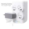 360 Electrical Revolve Wall Tap Power Surge Protector with 4 USB Ports, 4 24 W Rotating Outlets, Multi Plug Outlet Splitter, Adapter for Electric Wall Outlet, Swivel Outlets Fit 4 Large Plugs view 4