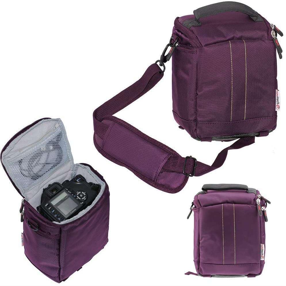 Navitech Purple DSLR SLR Camera Bag Compatible With Canon EOS R3 Mirrorless Camera