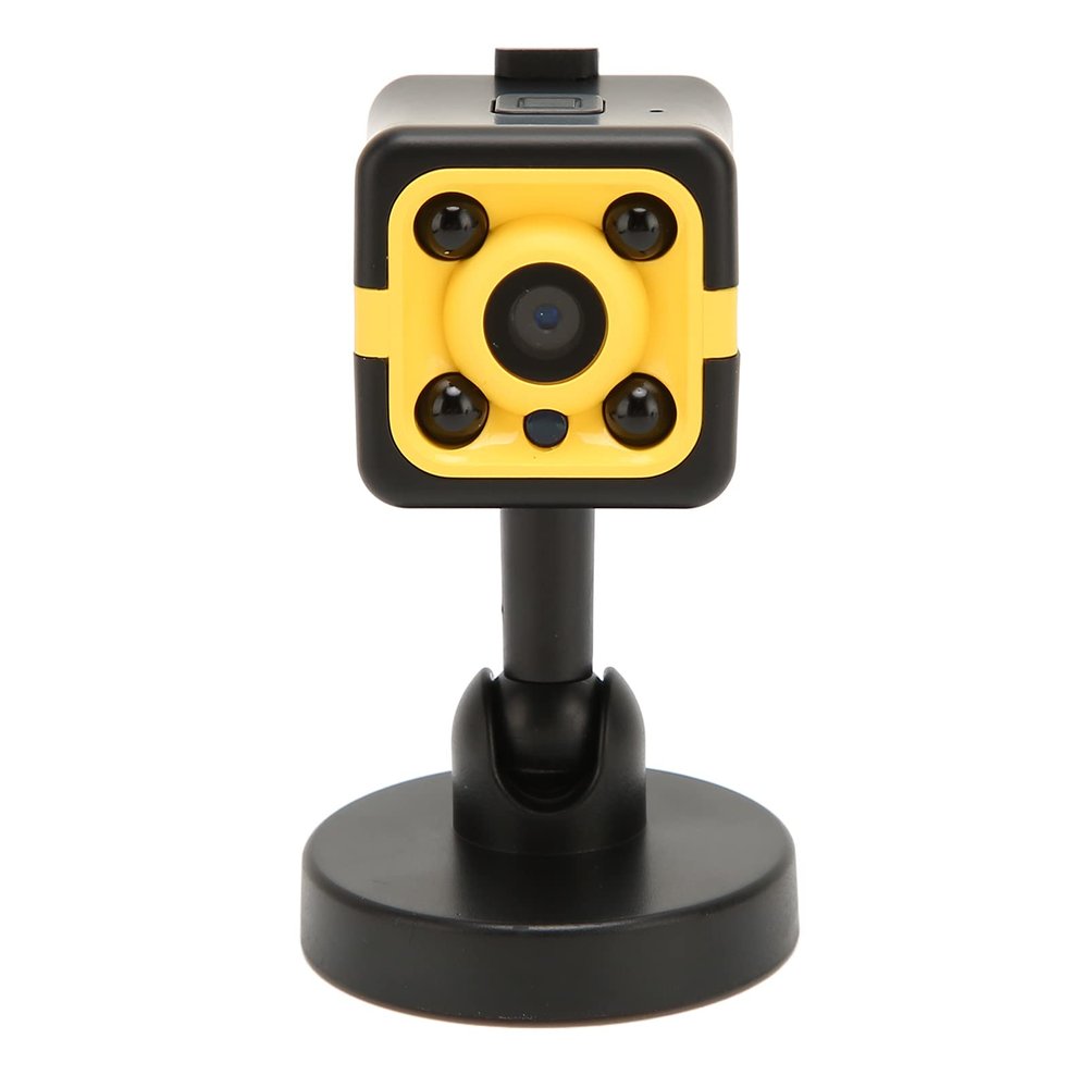 Action Camera, 1080P Loop Recording Dustproof, Built in HiFi Sound Microphone Micro USB 2.0 5PIN Interface, Sports Camera for Outdoor(Black Yellow)