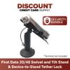 DCCSTANDS First Data FD35 & First Data FD40 Swivel and Tilt Stand with Device to Stand Security Tether Lock, Two Keys 8" view 2