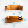 WOKK Wooden Bike Wall Mount - Horizontal Bicycle Wall mount for Home or Garage, Wall Bike Rack for apartment, Your Elegant Indoor Bike Storage view 4