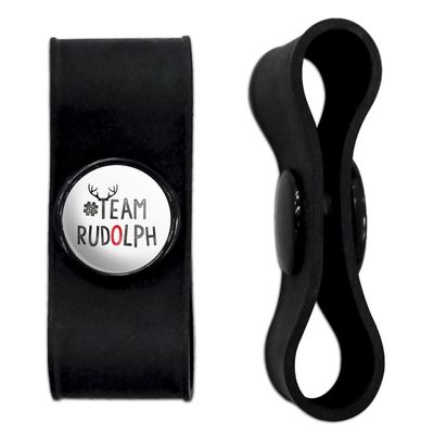 GRAPHICS & MORE Team Rudolph Headphone Earbud Cord Wrap - Charging Cable Manager - Wire Organizer Set of 2 - Black