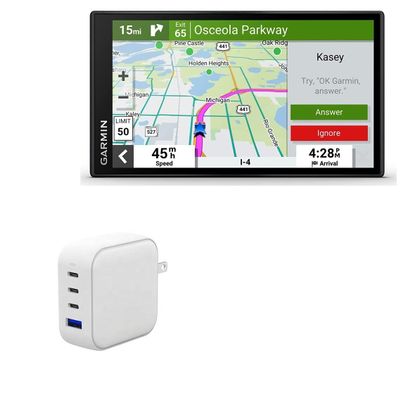 BoxWave Charger Compatible with Garmin DriveSmart 66 - PD miniCube (100W), 100W 3 PD Port Wall Charger International - Winter White