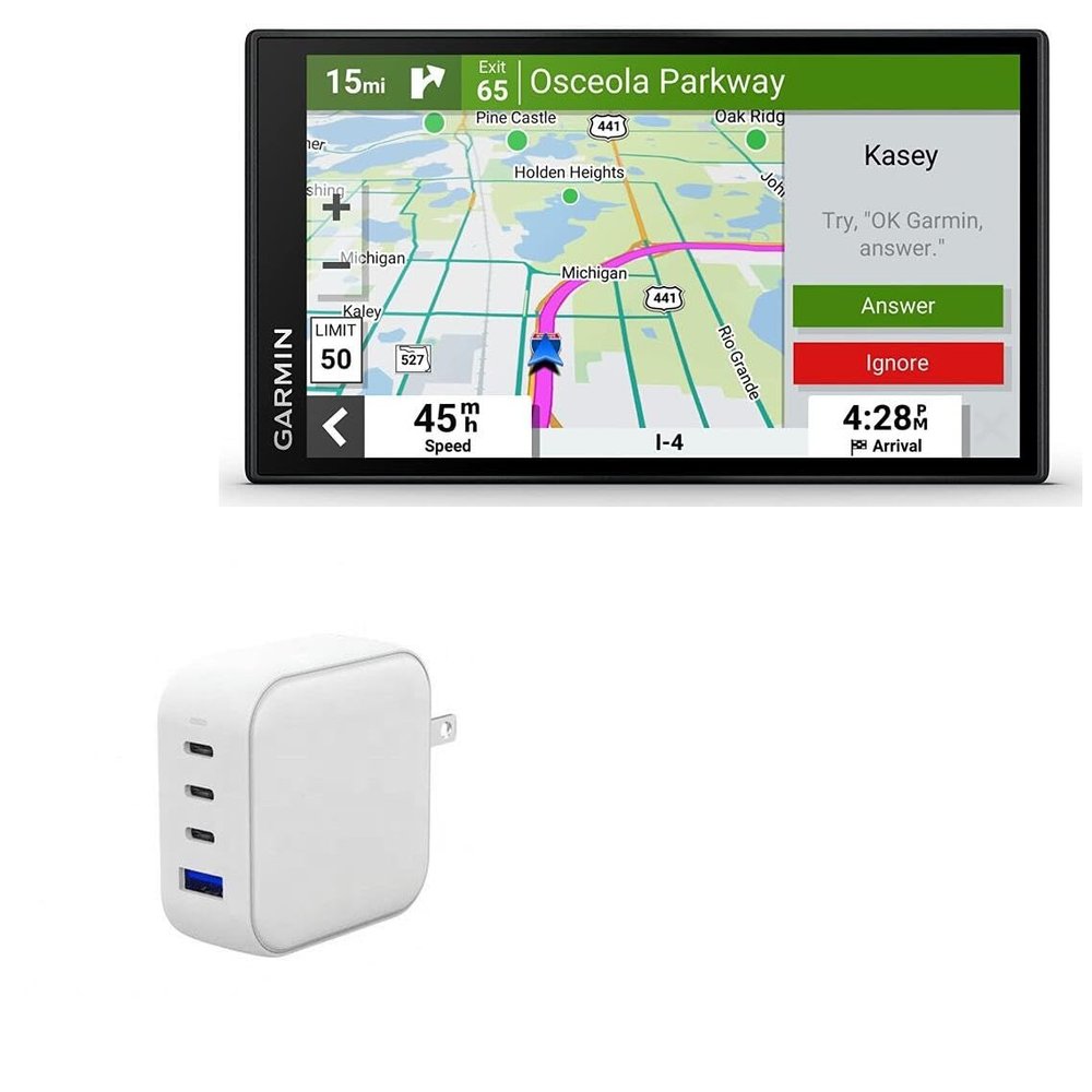 BoxWave Charger Compatible with Garmin DriveSmart 66 - PD miniCube (100W), 100W 3 PD Port Wall Charger International - Winter White