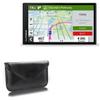 BoxWave Case Compatible with Garmin DriveSmart 66 - Elite Leather Messenger Pouch, Synthetic Leather Cover Case Envelope Design - Jet Black view 1