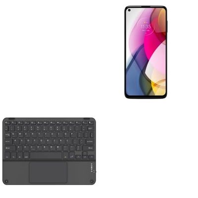 BoxWave Keyboard Compatible with BLU C5L (2021) - SlimKeys Bluetooth Keyboard with Trackpad, Portable Slim TouchPad - Jet Black