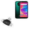 BoxWave Smart Gadget Compatible with BLU C6L (2020) - AllReader SD Card Reader, microSD Card Reader SD Compact USB - Jet Black view 1