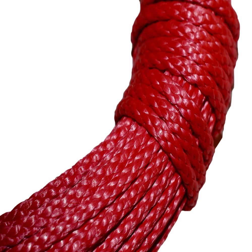 Samson Premium Amsteel Blue Rope 1/8" Multiple Colors, Multiple Lengths, Strong Dyneema Fiber 2,300lb tensile Strength, Torque Free, Low Stretch, 12 Strand, Easy to Splice (1/8" x 25', Red)