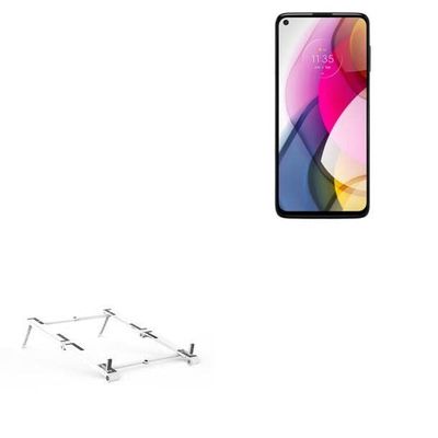 BoxWave Stand and Mount Compatible with BLU C5L (2021) - Pocket Aluminum Stand 3-in-1, Portable Multi Angle Viewing Riser - Metallic Silver