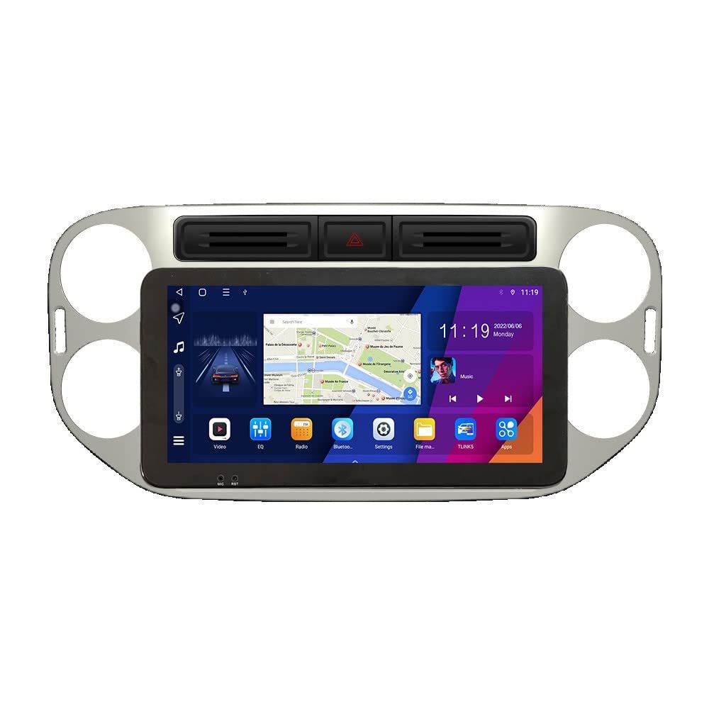 ZERTRAN 10.33" QLED/IPS 1600x720 Touchscreen CarPlay & Android Auto Android Autoradio Car Navigation Stereo Multimedia Player GPS Radio DSP ForTIGUAN 2010-2016