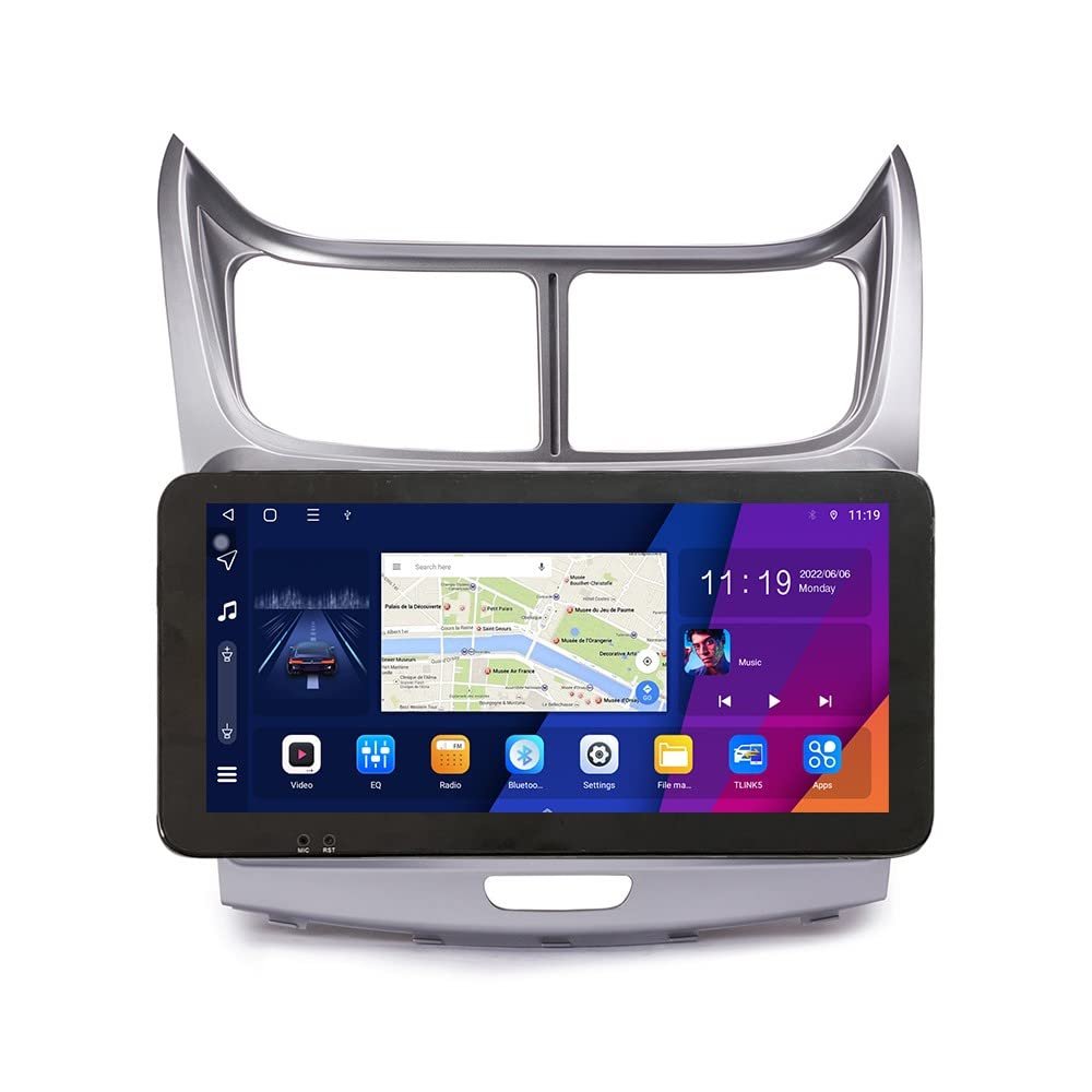 ZERTRAN 10.33" QLED/IPS 1600x720 Touchscreen CarPlay & Android Auto Android Autoradio Car Navigation Stereo Multimedia Player GPS Radio DSP ForChevy sail 2004-2013