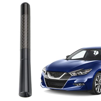 Anina 4.7" Carbon Fiber Antenna for 1998-2022 Nissan Pathfinder Rogue 350Z 370Z Murano AM FM Radio Stubby Aerial Mast for Truck Vehicle Car Wash Proof