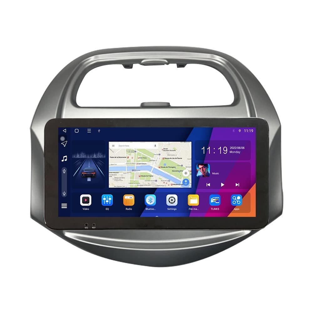 ZERTRAN 10.33" QLED/IPS 1600x720 Touchscreen CarPlay & Android Auto Android Autoradio Car Navigation Stereo Multimedia Player GPS Radio DSP ForChevy Spark Beat 2019-2020